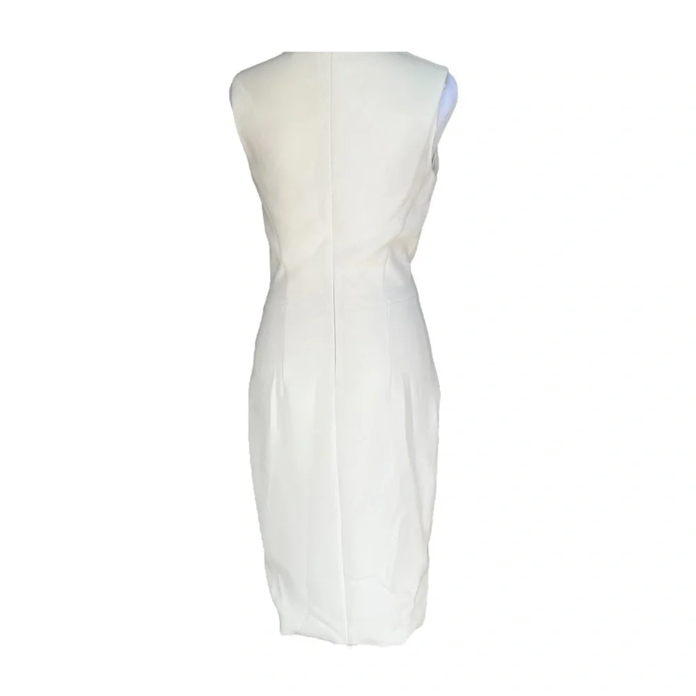 L’Agence Exclusively for Intermix - Ivory Sleeveless Sheath Dress Sz 2